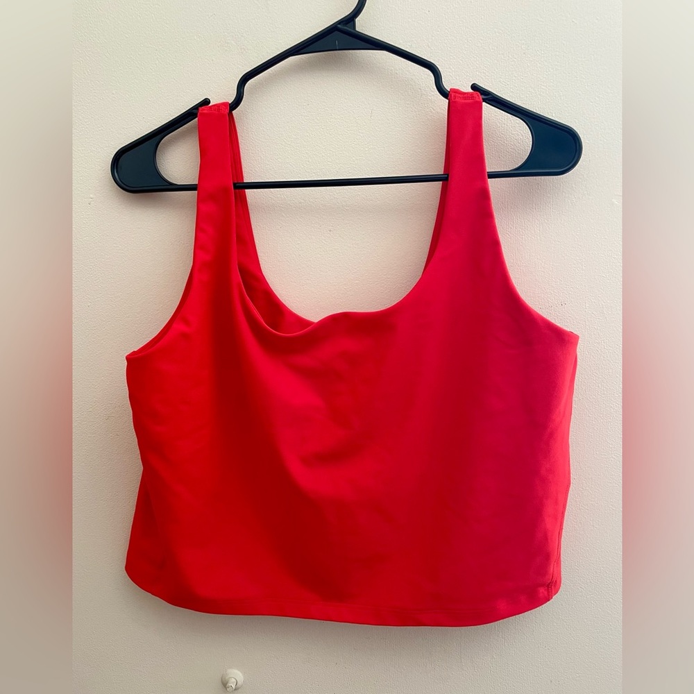 Old Navy Red Scoop Neck Sports Bra Tank